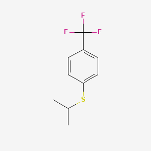 molecular formula C10H11F3S B8010657 1-Propan-2-ylsulfanyl-4-(trifluoromethyl)benzene 