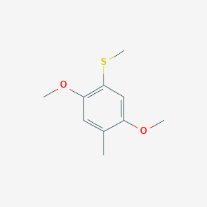molecular formula C10H14O2S B8010671 (2,5-Dimethoxy-4-methylphenyl)(methyl)sulfane 