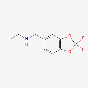 molecular formula C10H11F2NO2 B8010683 [(2,2-Difluoro-2H-1,3-benzodioxol-5-yl)methyl](ethyl)amine 