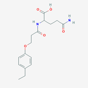 molecular formula C16H22N2O5 B8010701 5-Amino-2-[3-(4-ethylphenoxy)propanoylamino]-5-oxopentanoic acid 