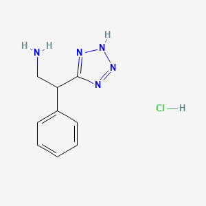 molecular formula C9H12ClN5 B8010751 2-phenyl-2-(2H-tetrazol-5-yl)ethanamine;hydrochloride 