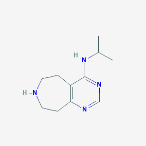 molecular formula C11H18N4 B8010760 N-Isopropyl-6,7,8,9-Tetrahydro-5H-Pyrimido[4,5-D]Azepin-4-Amine 