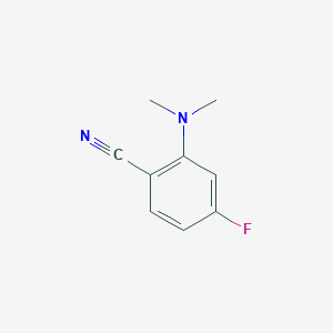 molecular formula C9H9FN2 B8010797 2-(Dimethylamino)-4-fluorobenzonitrile 