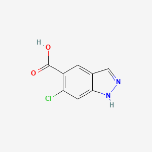 molecular formula C8H5ClN2O2 B8010816 6-chloro-1H-indazole-5-carboxylic acid 
