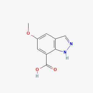 molecular formula C9H8N2O3 B8010818 5-Methoxy-1H-indazole-7-carboxylic acid 