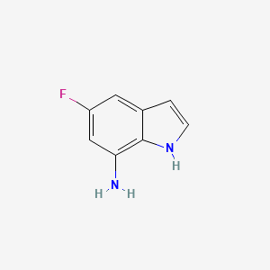 molecular formula C8H7FN2 B8010829 5-fluoro-1H-indol-7-amine 