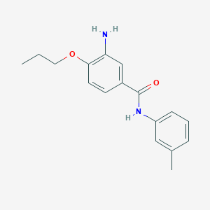 molecular formula C17H20N2O2 B8010837 3-amino-N-(3-methylphenyl)-4-propoxybenzamide 