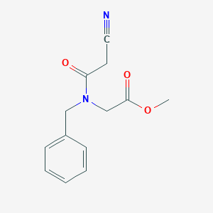 molecular formula C13H14N2O3 B8010877 Methyl 2-(N-benzyl-2-cyanoacetamido)acetate 