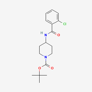 molecular formula C17H23ClN2O3 B8010894 Tert-butyl 4-[(2-chlorobenzoyl)amino]piperidine-1-carboxylate 
