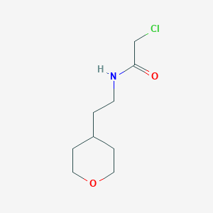 molecular formula C9H16ClNO2 B8010946 2-Chloro-N-(2-(tetrahydro-2H-pyran-4-yl)ethyl)acetamide 