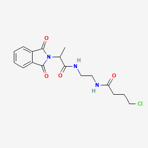 molecular formula C17H20ClN3O4 B8010951 4-chloro-N-[2-[2-(1,3-dioxoisoindol-2-yl)propanoylamino]ethyl]butanamide 