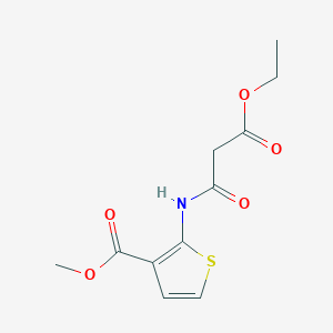 molecular formula C11H13NO5S B8010956 Methyl 2-(3-ethoxy-3-oxopropanamido)thiophene-3-carboxylate 