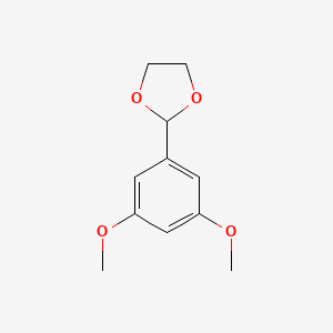 molecular formula C11H14O4 B8010980 2-(3,5-Dimethoxyphenyl)-1,3-dioxolane 