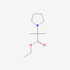 molecular formula C10H19NO2 B8010989 2-Methyl-2-pyrrolidin-1-yl-propionic acid ethyl ester 