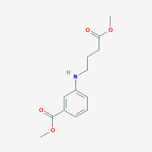 molecular formula C13H17NO4 B8010996 Methyl 3-[(4-methoxy-4-oxobutyl)amino]benzoate 