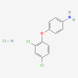 molecular formula C12H10Cl3NO B8011007 4-(2,4-Dichlorophenoxy)aniline hydrochloride 