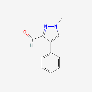 molecular formula C11H10N2O B8011012 1-甲基-4-苯基-1H-吡唑-3-甲醛 