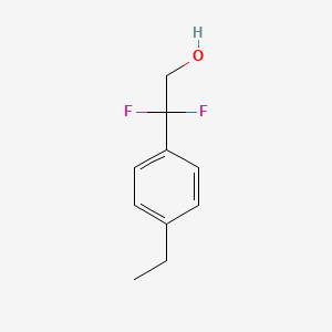 molecular formula C10H12F2O B8011057 2-(4-Ethylphenyl)-2,2-difluoroethan-1-ol 