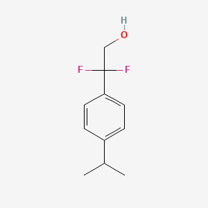 molecular formula C11H14F2O B8011058 2,2-Difluoro-2-(4-isopropylphenyl)ethanol 