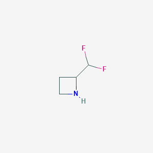 molecular formula C4H7F2N B8011086 2-(Difluoromethyl)azetidine 