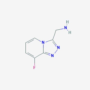 molecular formula C7H7FN4 B8011107 {8-Fluoro-[1,2,4]triazolo[4,3-a]pyridin-3-yl}methanamine 