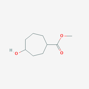 molecular formula C9H16O3 B8011124 4-Hydroxy-cycloheptanecarboxylic acid methyl ester 