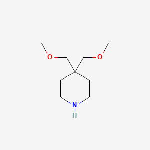 molecular formula C9H19NO2 B8011125 4,4-Bis(methoxymethyl)piperidine 