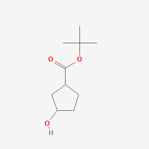 molecular formula C10H18O3 B8011198 环戊烷-3-羟基-叔丁酸酯 