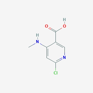 molecular formula C7H7ClN2O2 B8011204 6-Chloro-4-(methylamino)nicotinic acid 