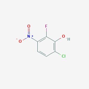 molecular formula C6H3ClFNO3 B8011247 6-Chloro-2-fluoro-3-nitrophenol 