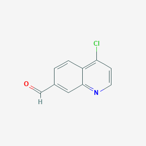 molecular formula C10H6ClNO B8011249 4-Chloroquinoline-7-carbaldehyde 