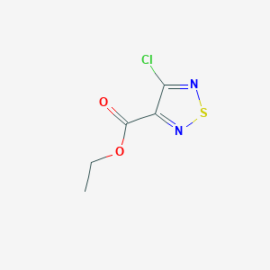 molecular formula C5H5ClN2O2S B8011255 4-Ethoxycarbonyl-3-chloro-1,2,5-thiadiazole 