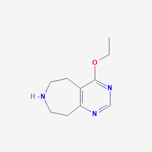 molecular formula C10H15N3O B8011264 4-Ethoxy-6,7,8,9-tetrahydro-5H-pyrimido[4,5-d]azepine 