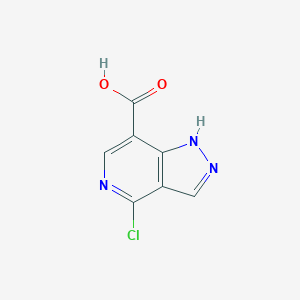 molecular formula C7H4ClN3O2 B8011283 4-chloro-1H-pyrazolo[4,3-c]pyridine-7-carboxylic acid 
