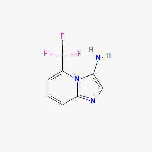 molecular formula C8H6F3N3 B8011306 5-(Trifluoromethyl)imidazo[1,2-a]pyridin-3-amine 