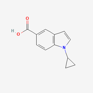 molecular formula C12H11NO2 B8011312 1-Cyclopropyl-1H-indole-5-carboxylic acid 