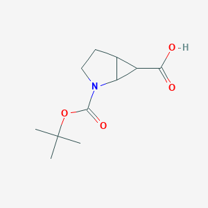 molecular formula C11H17NO4 B8011357 2-(Tert-butoxycarbonyl)-2-azabicyclo[3.1.0]hexane-6-carboxylic acid 