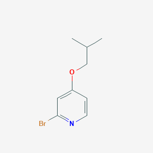 molecular formula C9H12BrNO B8011376 2-Bromo-4-isobutoxypyridine 