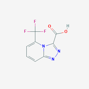 molecular formula C8H4F3N3O2 B8011381 5-(Trifluoromethyl)-[1,2,4]triazolo[4,3-a]pyridine-3-carboxylic acid 