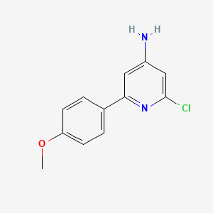 molecular formula C12H11ClN2O B8011395 2-Chloro-6-(4-methoxyphenyl)pyridin-4-amine 