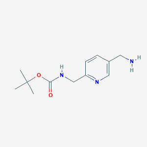 molecular formula C12H19N3O2 B8011403 tert-Butyl ((5-(aminomethyl)pyridin-2-yl)methyl)carbamate 