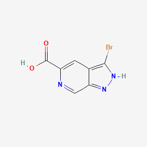 molecular formula C7H4BrN3O2 B8011404 3-Bromo-1H-pyrazolo[3,4-c]pyridine-5-carboxylic acid 