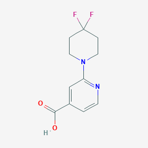 molecular formula C11H12F2N2O2 B8011405 2-(4,4-Difluoropiperidin-1-yl)isonicotinic acid 