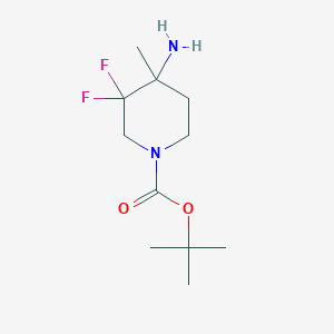 molecular formula C11H20F2N2O2 B8011429 Tert-butyl 4-amino-3,3-difluoro-4-methyl-piperidine-1-carboxylate 
