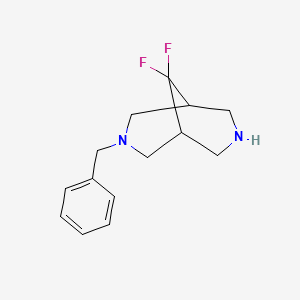 molecular formula C14H18F2N2 B8011430 3-Benzyl-9,9-difluoro-3,7-diazabicyclo[3.3.1]nonane 