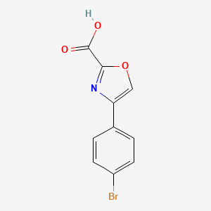 molecular formula C10H6BrNO3 B8011448 4-(4-Bromophenyl)-1,3-oxazole-2-carboxylic acid 