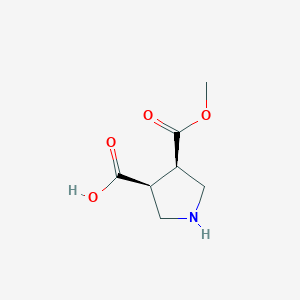 molecular formula C7H11NO4 B8011475 (3S,4R)-4-methoxycarbonylpyrrolidine-3-carboxylic acid 