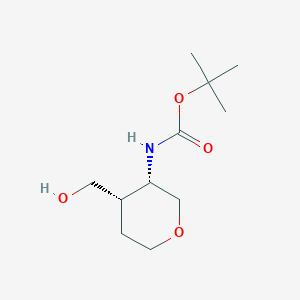 molecular formula C11H21NO4 B8011492 tert-butyl N-[cis-4-(hydroxymethyl)oxan-3-yl]carbamate 