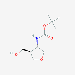 molecular formula C10H19NO4 B8011504 tert-Butyl ((3S,4R)-4-(hydroxymethyl)tetrahydrofuran-3-yl)carbamate 