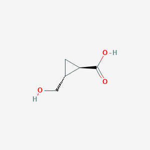 molecular formula C5H8O3 B8011519 (1R, 2R)-2-Hydroxymethyl-cyclopropanecarboxylic acid 